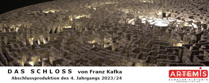 Plakat von Das Schloss - Kafka im Artemis Schauspielstudio München